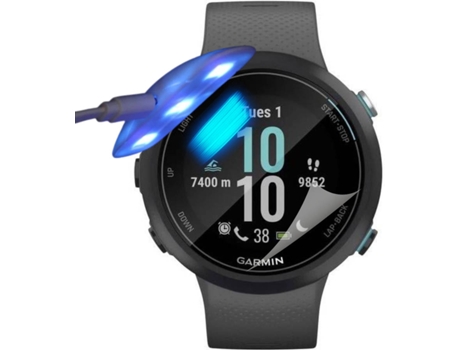 Kit de 4 Protectores de Pantalla Hidrogel para Garmin Swim 2 Flexshield con Lámpara UV