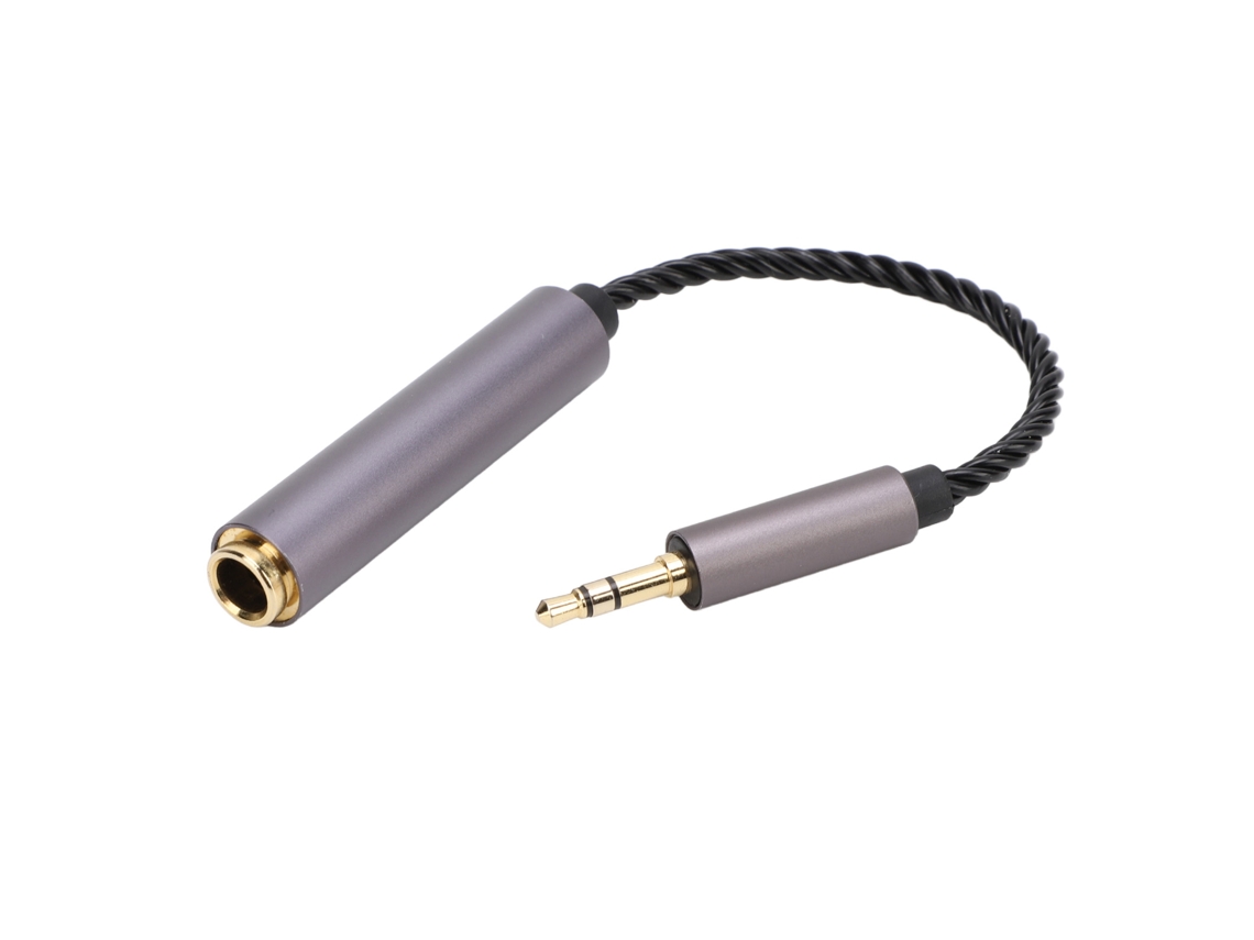Adaptador De Cable Estéreo Profesional De 6,35 Mm Hembra A 3,5 Mm Macho Para Amplificadores, Guitarras, Teléfonos Móviles Y Ordenadores Portátiles.