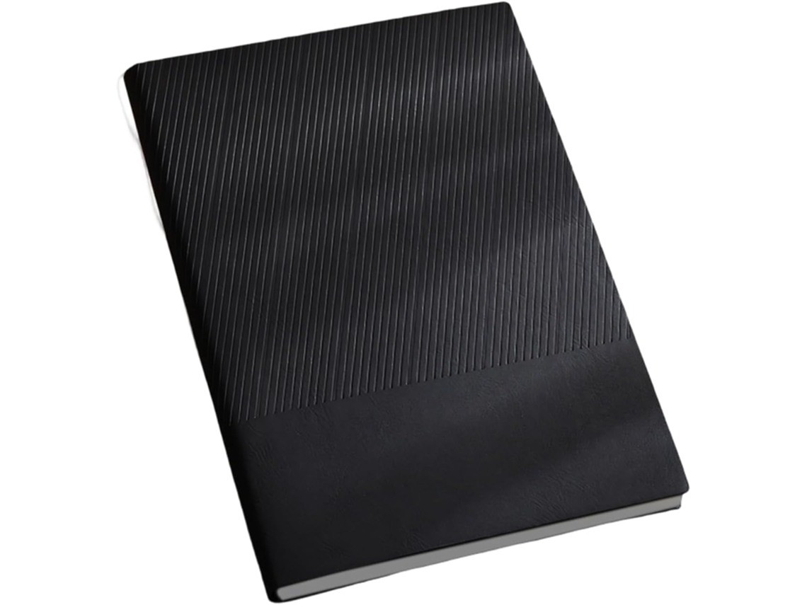 Cuaderno De Tapa Dura De Cuero Sintético De 200 Hojas Con Ranuras Laterales Para