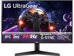 Monitor Gaming LG 24GN600-B (23.8'' - 1 ms - 144 Hz - AMD FreeSync Premium)