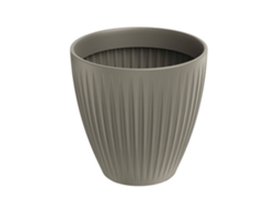 Jarrón redondo rotomoldeado Well Home Latia Midl Ø40x40 Mocca