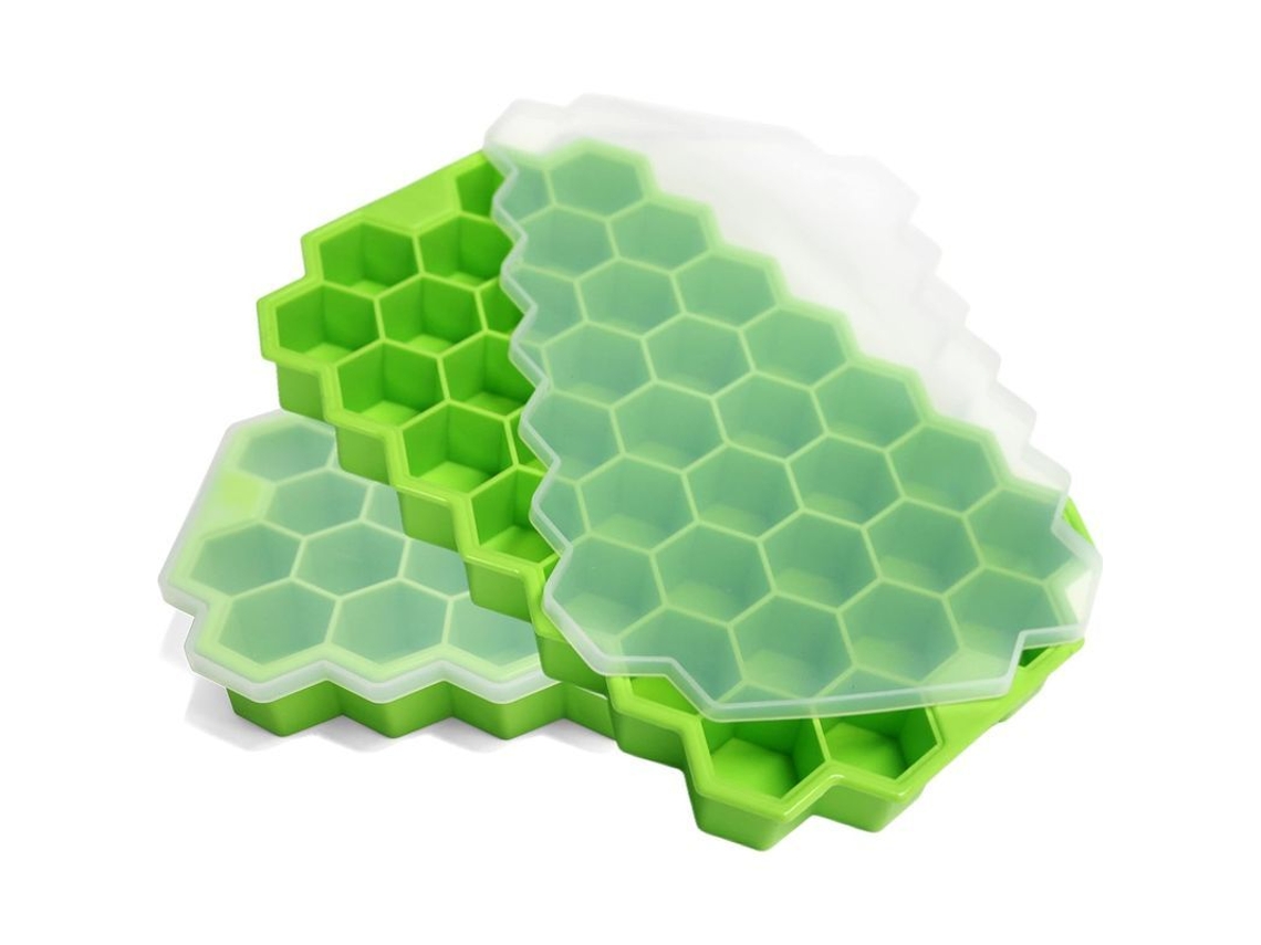 Bandejas De Hielo Reutilizables Con Tapa Para Congelador, Ideales Para Cócteles Y Café Helado - Verde