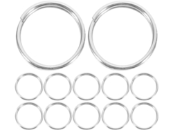 100 Piezas Anillas Acero Inoxidable Ranuradas Llaveros Ideales Manualidades Bricolaje Resistentes Erosión
