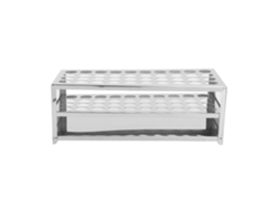 Soporte De Acero Inoxidable Para Tubos De Ensayo De Laboratorio Con 40 Orificios De 20,5 Mm.