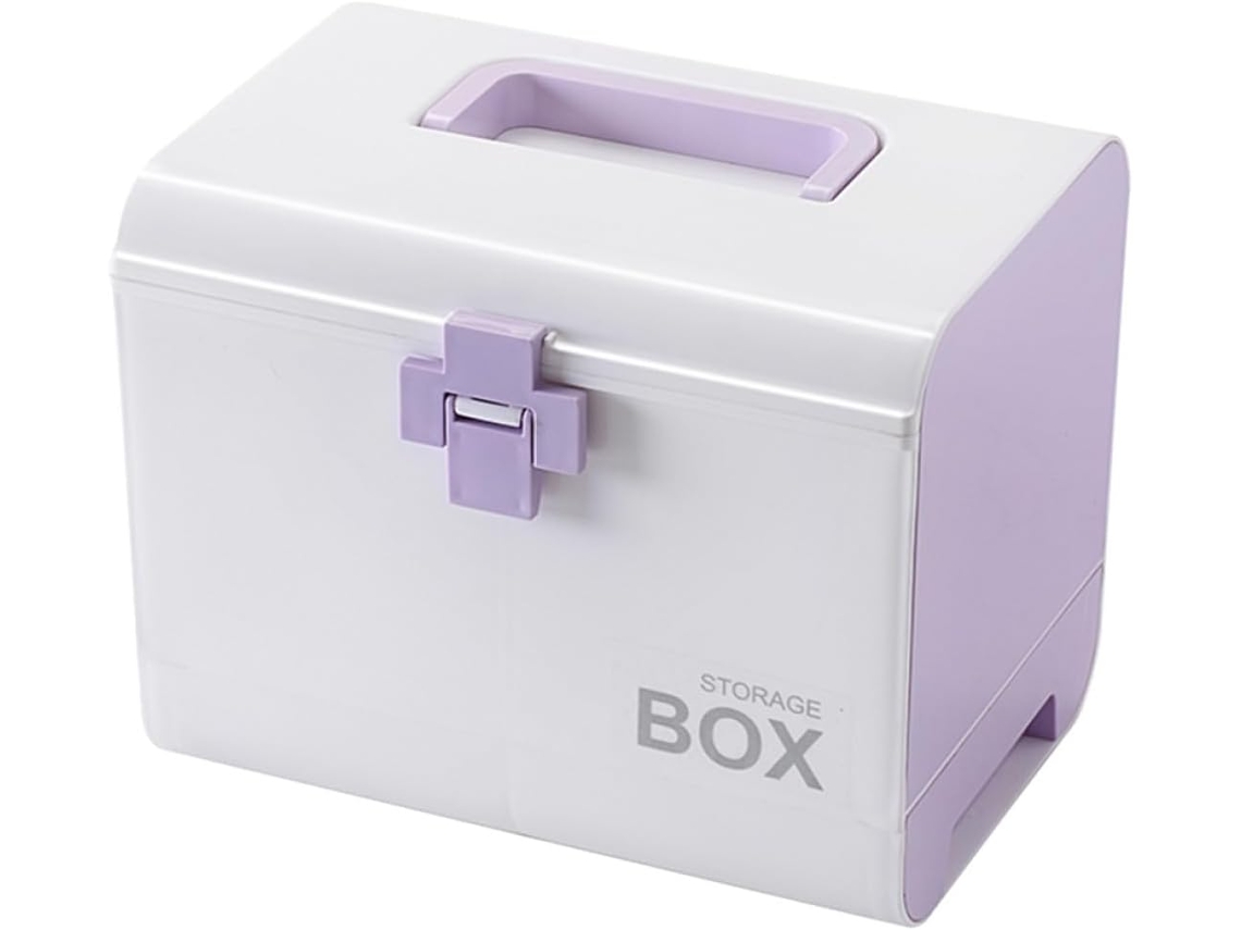 Portátil Plástico Impermeable Almacenamiento Compartimentado Viajes Familiares Libre Caja Tapa Casa Uso Al