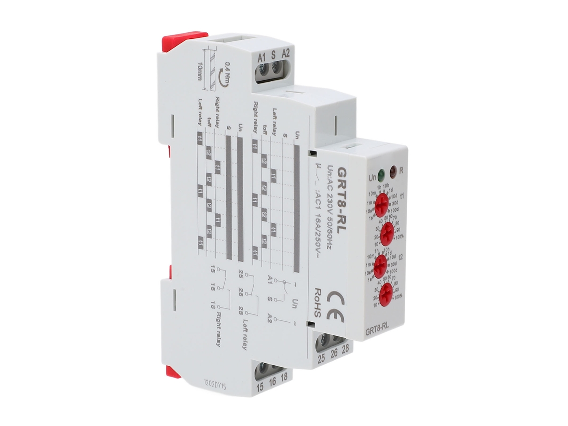 Relé Temporizador Doble Retardo Ciclo Alterno Ajustable Indicador Led Ac230v Piezas Hornalla
