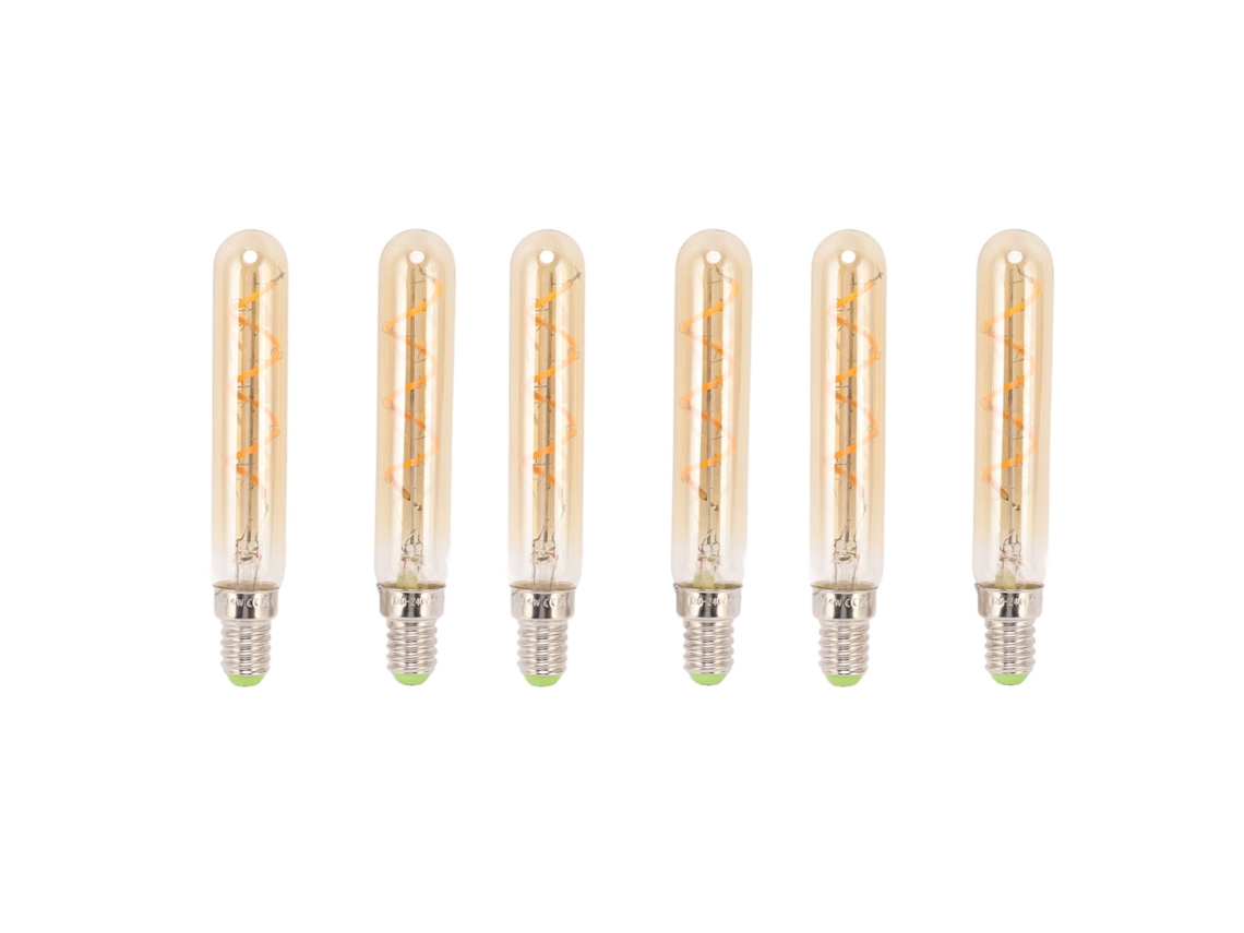 2026-2 Pcs Bombilla Led E14 3w Tubular Dorado Para Lámparas Colgantes, Apliques, Mesa 220-240v