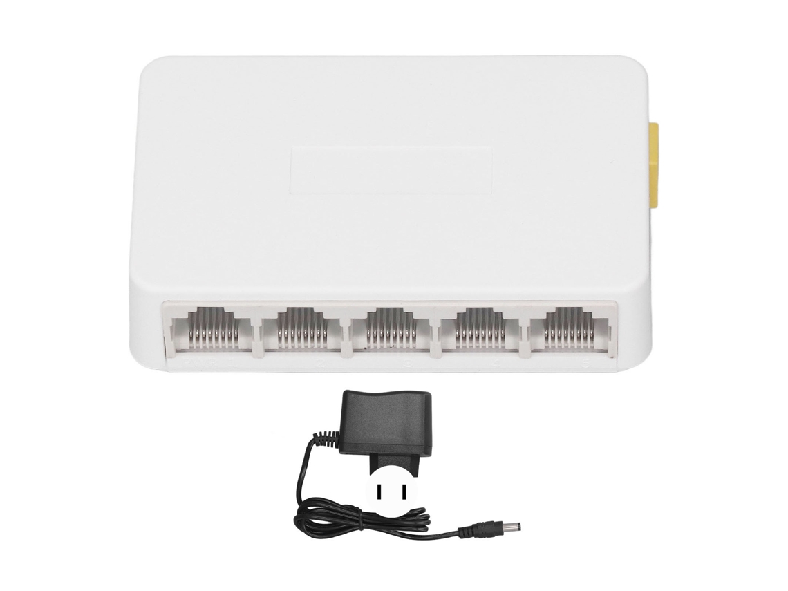 Conmutador Gigabit De 5 Puertos 10/100/1000mbps, Concentrador Ethernet Rj45 Zx-g1005s, Enchufe Estadounidense.