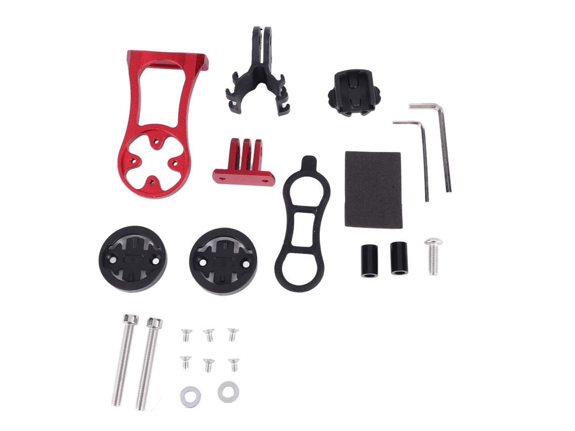 Soporte Extensor De Aluminio Para Bicicleta, Compatible Con Ciclocomputadores Y Cámaras Deportivas (rojo)