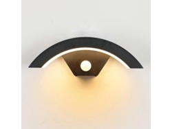 Omni-luz Mural Led Exterior Con Sensor, Ip65 Impermeable, Diseño En U, 24w, Luz Blanca Cálida, 8-16m Iluminación