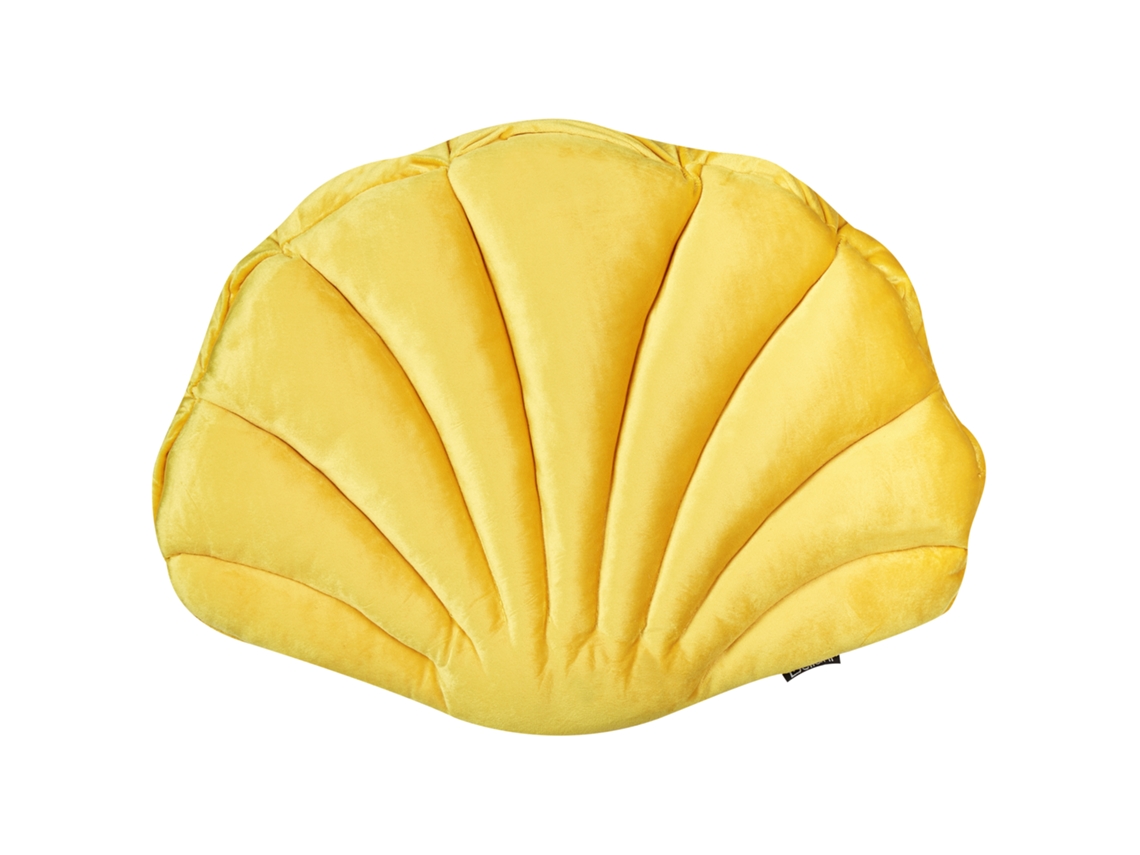Cojín decorativo BELIANI Consolida de Terciopelo Amarillo 47x35x6
