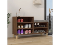 Zapatero Organizador en Derivados de Madera Roble Ahumado 102X36X60 Cm