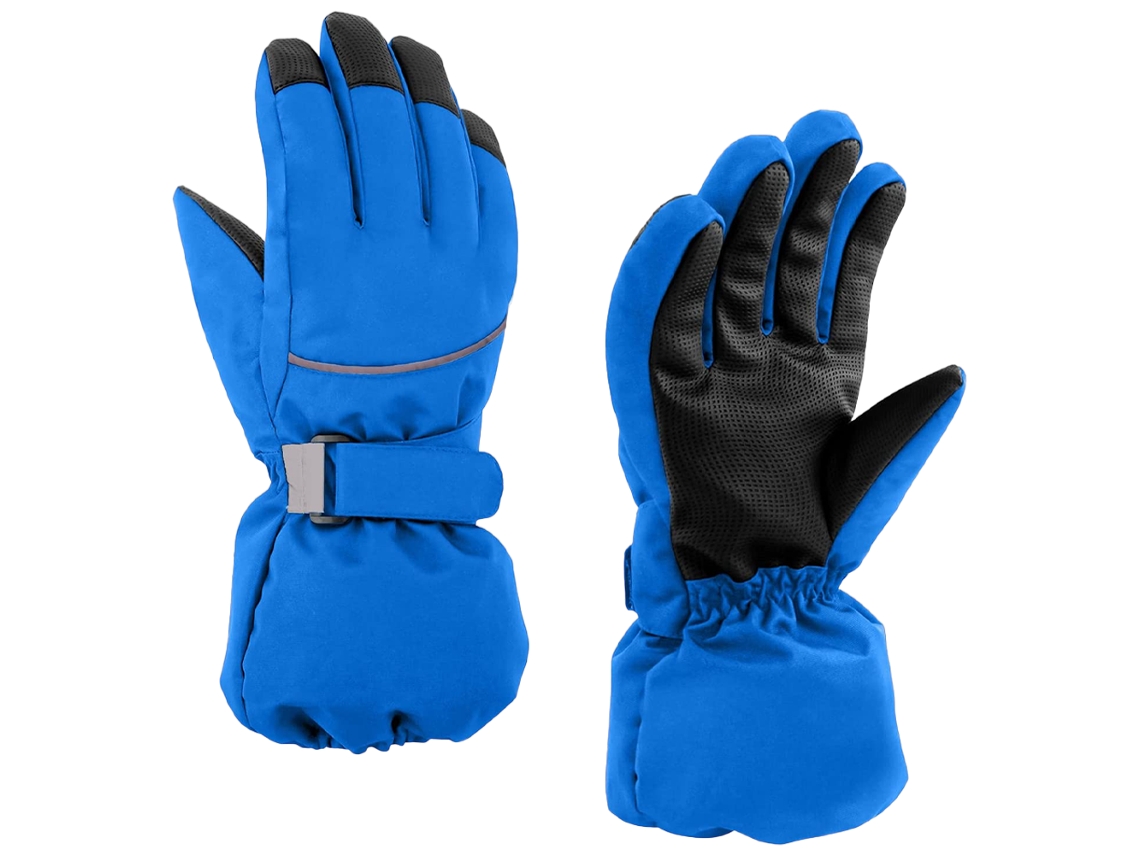 Guantes de invierno para niños y niñas, impermeables, con forro polar, para esquiar en la nieve y adolescentes.