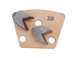 Disco de desbaste diamantado trapezoidal para misturador de areia 30 (3 furos, 2 dentes em forma de seta)