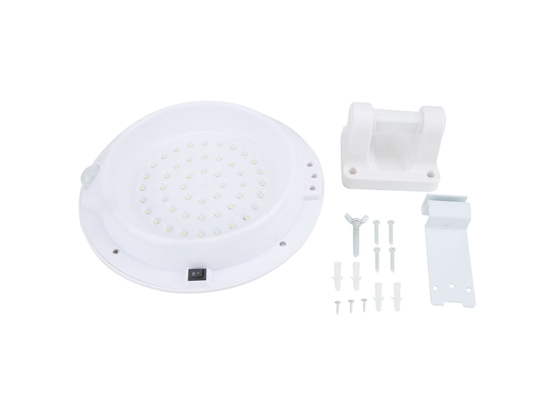 2026-luz Solar Jardín Exterior Con 48 Leds Impermeable Sensor Pared Luz Blanca