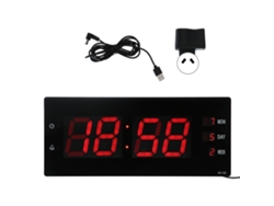 Reloj De Pared Digital Con Luz Nocturna, Termómetro Y Calendario Para El Hogar Y La Oficina.