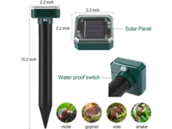 Repelente subterráneo de plagas de 26 cm (10,2 pulgadas), resistente al agua, para topos, serpientes y ratas.