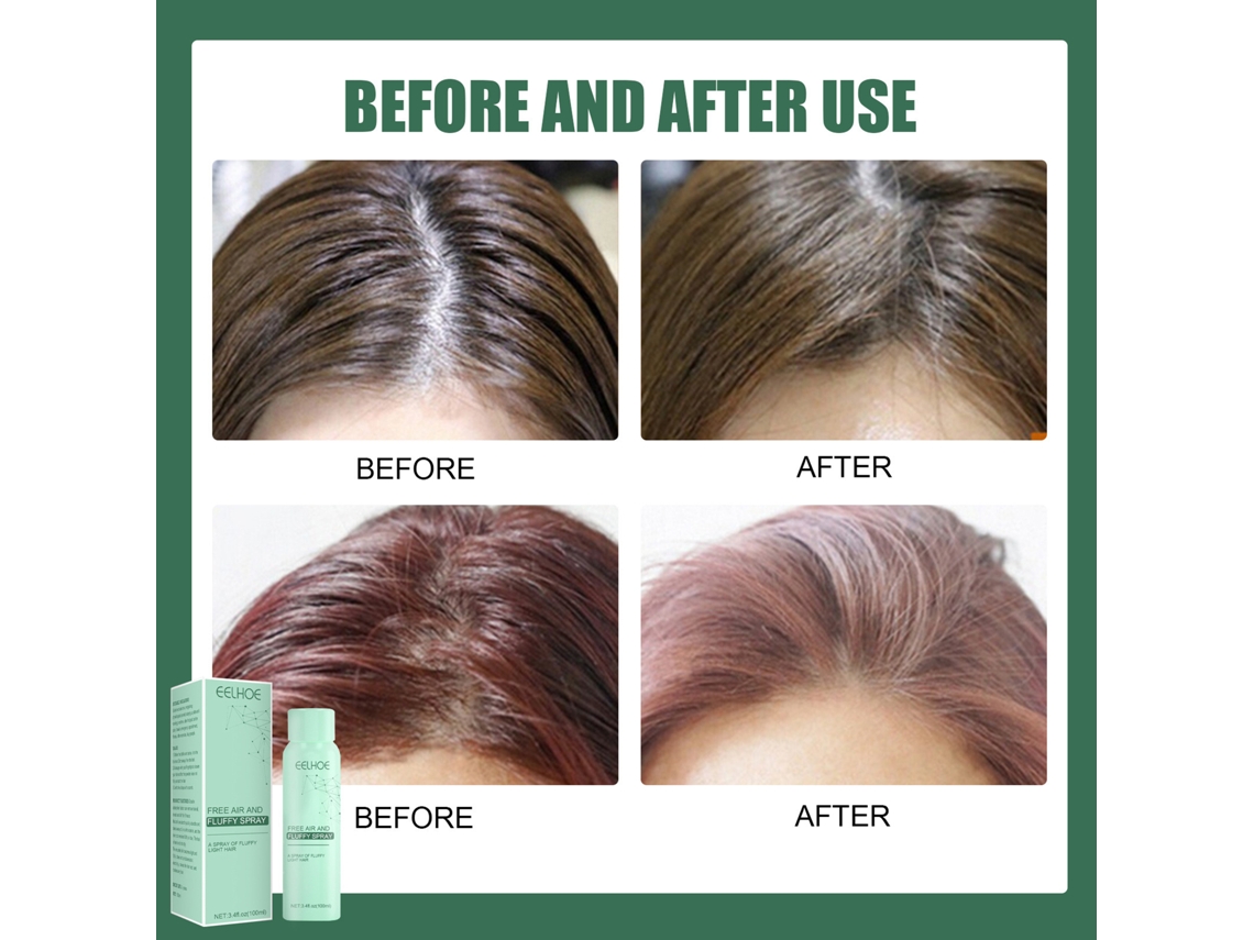 Vlrla-eelhoe 100ml Refreshing Natural Cabelo Spray Powder Para Fluffy Oil Control