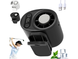 Ventilador Portátil De Cinturón Henten Home Con Refrigeración Superconductora Ajustable En 100 Niveles - Negro