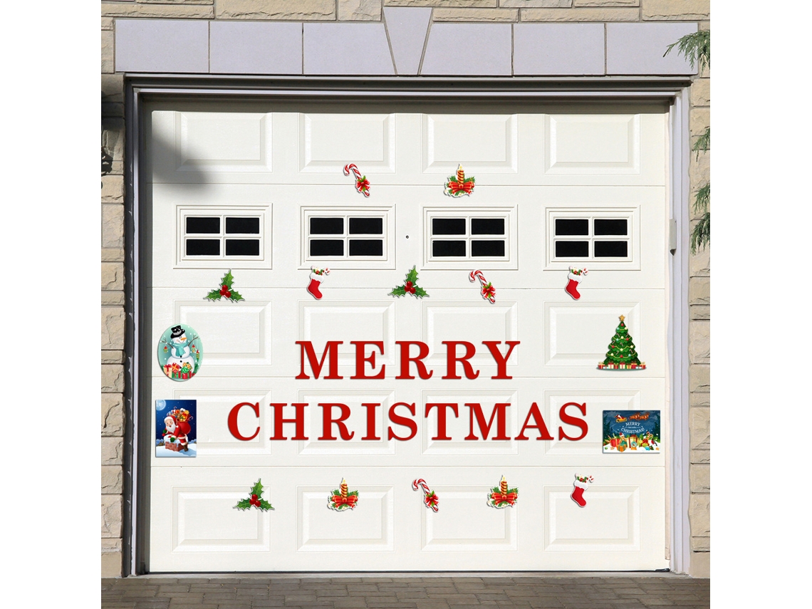 Decoraciones navideñas para puertas de garaje, pegatinas magnéticas para refrigerador de coche, decoración del hogar DIY NEVEANCE