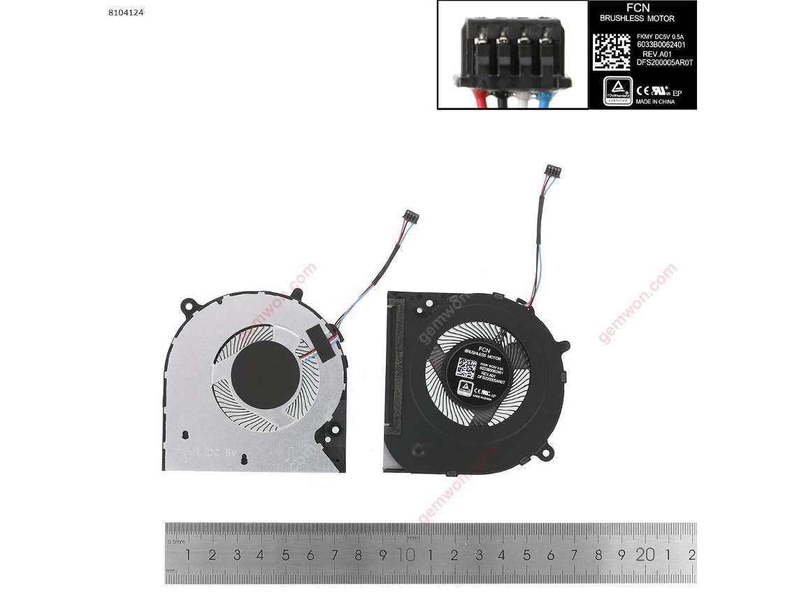 Ventilador para portátil HP 14 Ck 14 Cf 14 cm 240g7 246g7 original L23189 001 compatible
