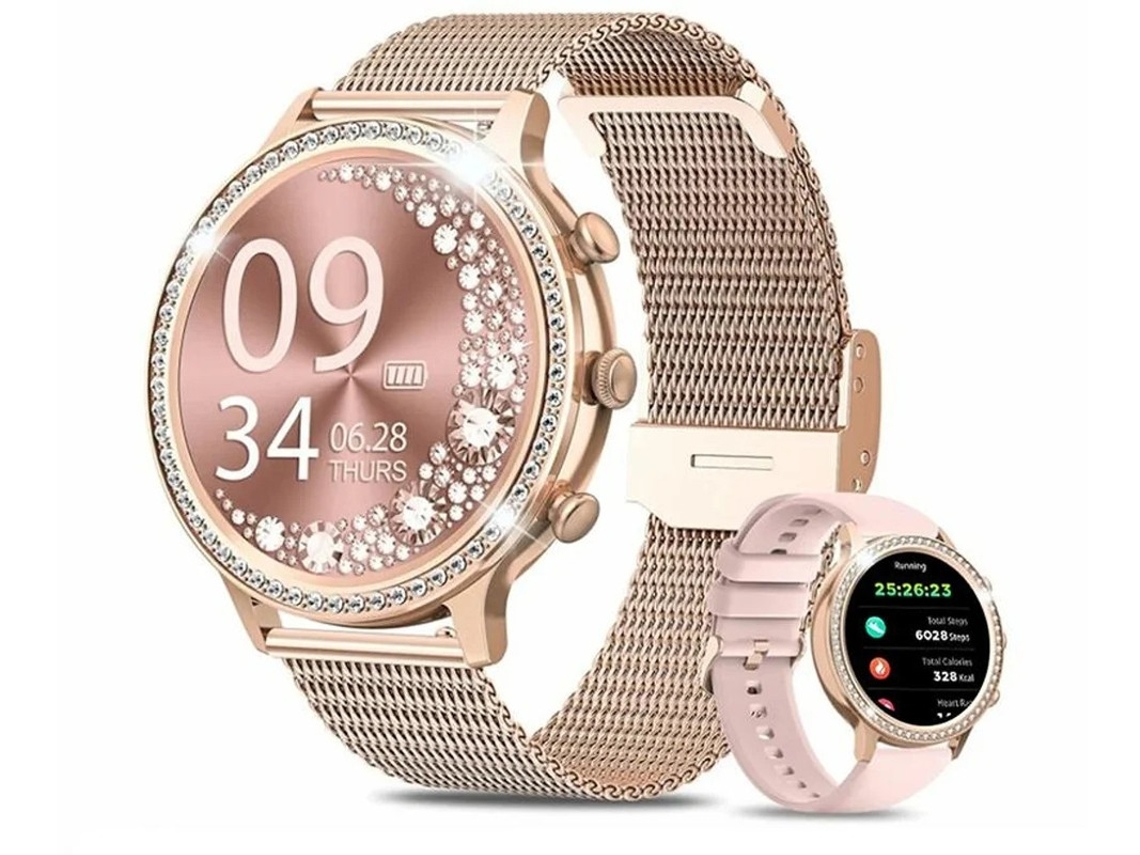 Reloj inteligente I70 para mujer con función de teléfono dorado Yizhood