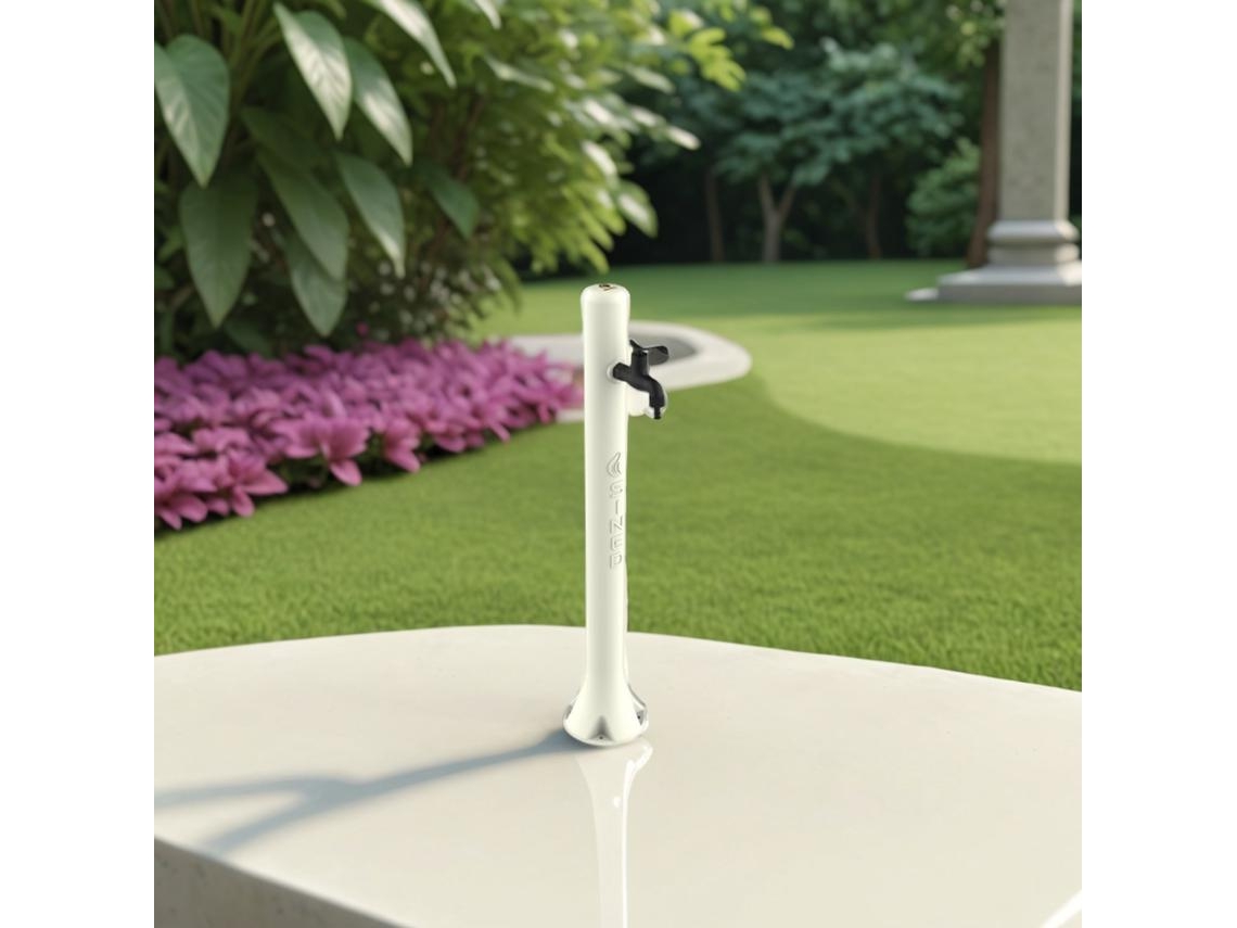 Fuente de Jardín SINED Fontana Acqua Bianca (Blanco - Polietileno HD - 27x18x99 cm)