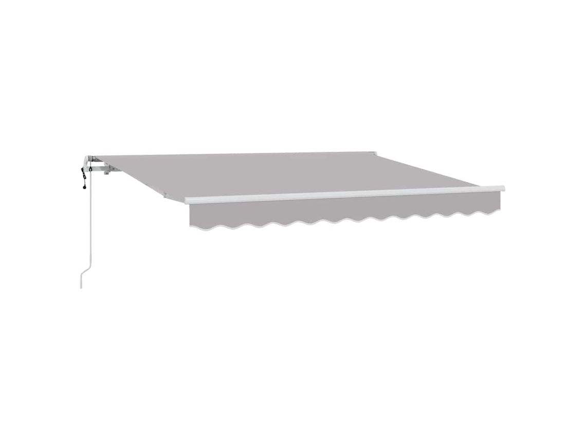 Toldo retráctil Vidaxl de poliéster gris claro