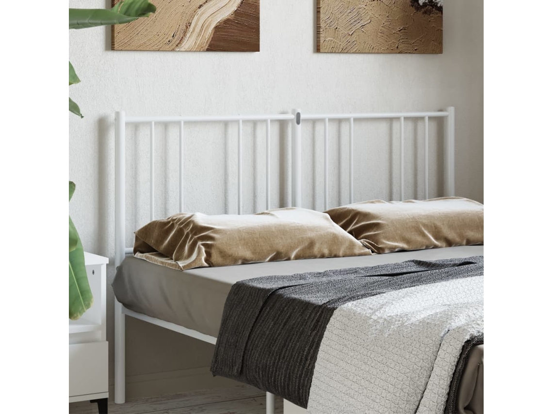 Cabecero De Metal Blanco 135 Cm