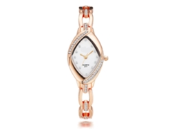 Reloj De Pulsera Analógico De Cuarzo Para Mujer Gaiety, De Cuero, Color Dorado.