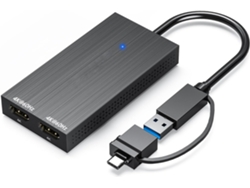 Adaptador Hdtv Usb C Dual Compatible Con 2 Monitores Independientes, Divisor De Salida 4k 30hz Y