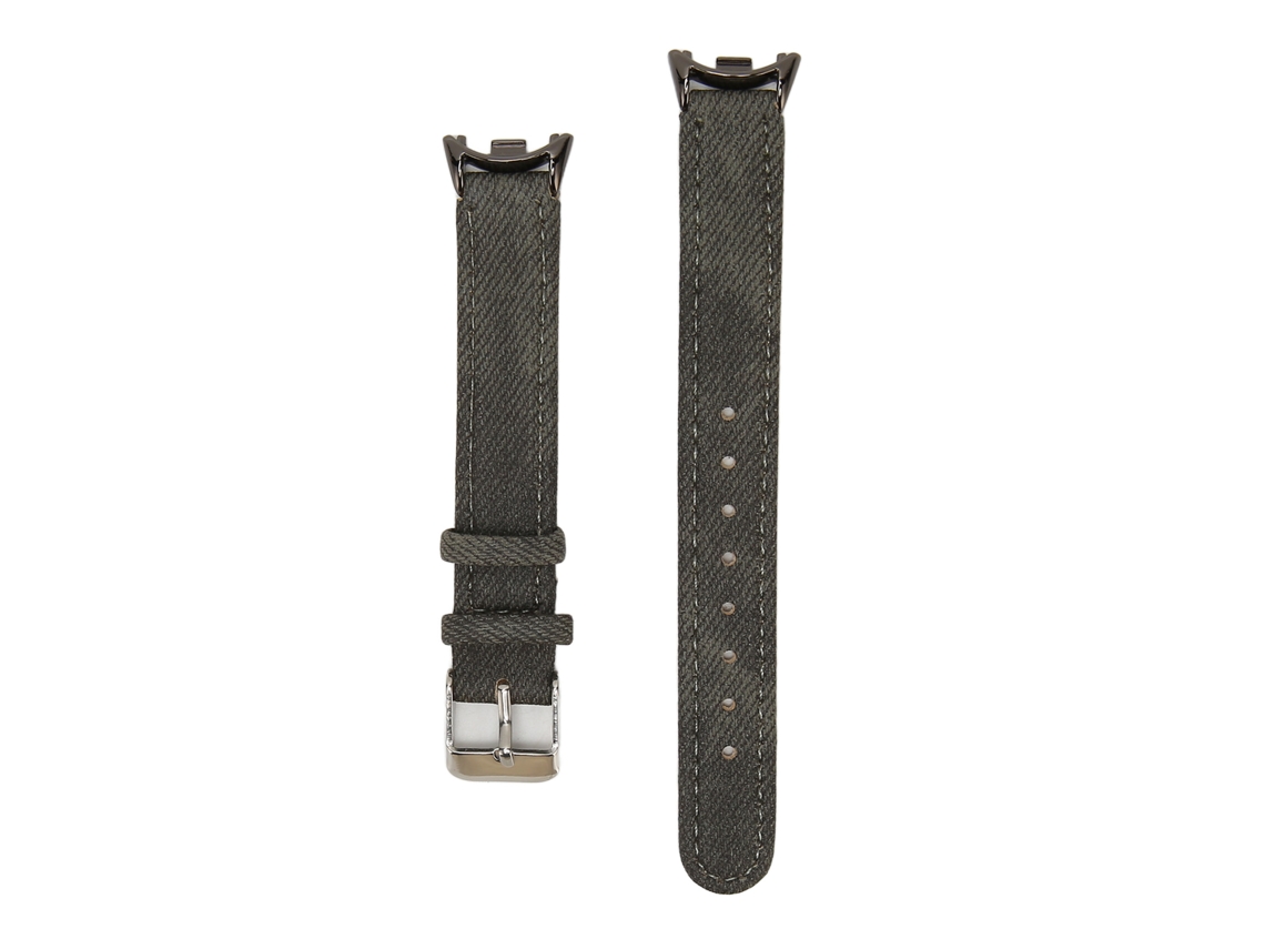 Correa De Piel Sintética Para Mi Band 8, Flexible, Cómoda, Moderna, Unisex, Gris.