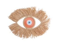 Decoración De Pared De Paja Con Diseño De Ojos Naranjas, Resistente A La Intemperie, Para Sala De Estar Y Dormitorio.