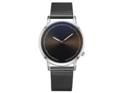 Reloj De Moda Simple Empresarial Para Hombre Y Mujer De Cuarzo Con Correa De Aleación (negro Y Plata)