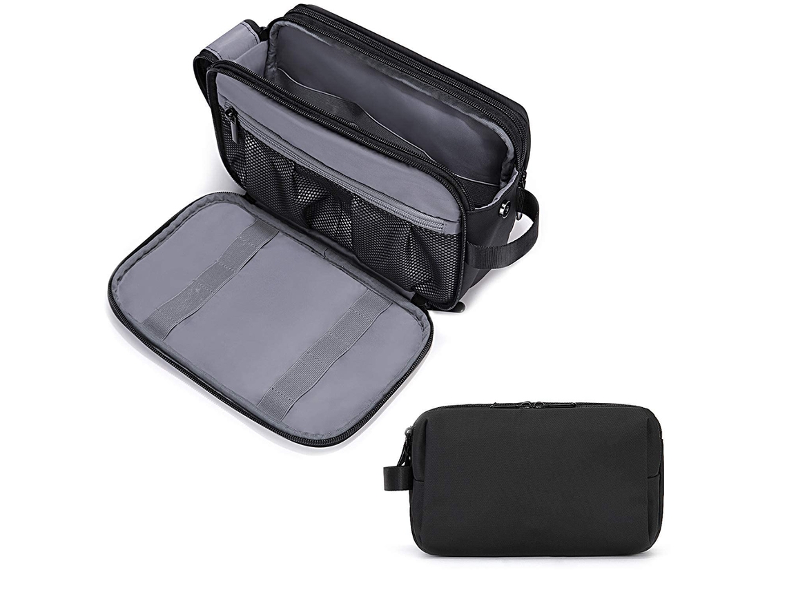 RELAVAEV Necessaire De Viagem Masculina Com Duplo Fecho