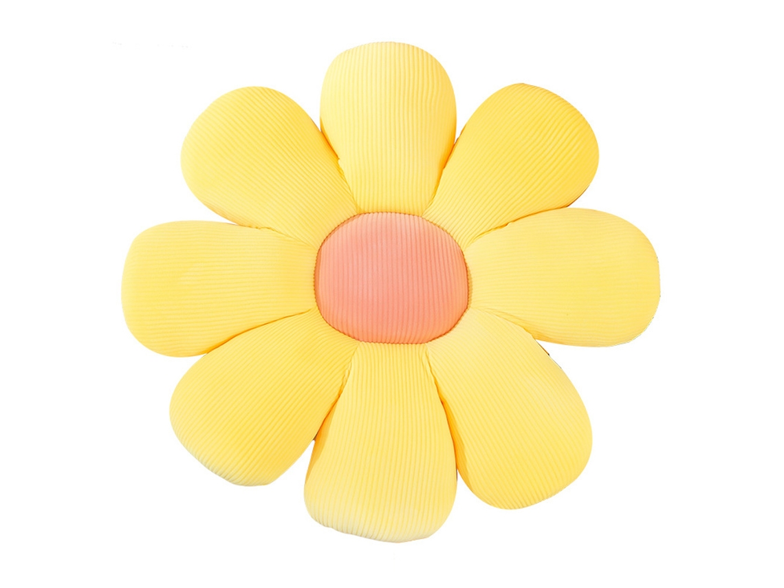 Cojín De Margaritas Con Flores, Suave Y Lujoso, Cojín Verde Para El Suelo.