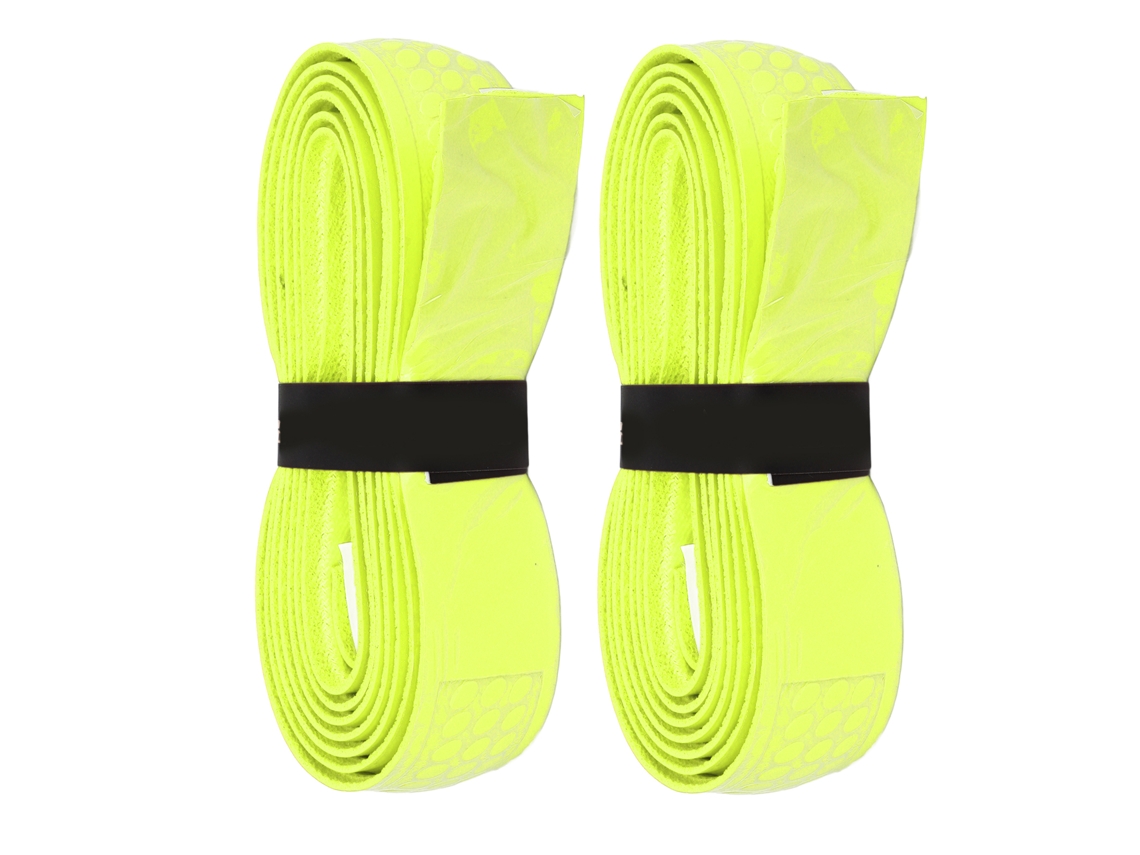 2 Overgrips Amarillos Gruesos Para Raquetas De Tenis Y Bádminton, Absorbentes Del Sudor.