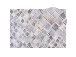 Alfombra de pelo corto BELIANI Agacli de Piel de vaca Gris 160x230