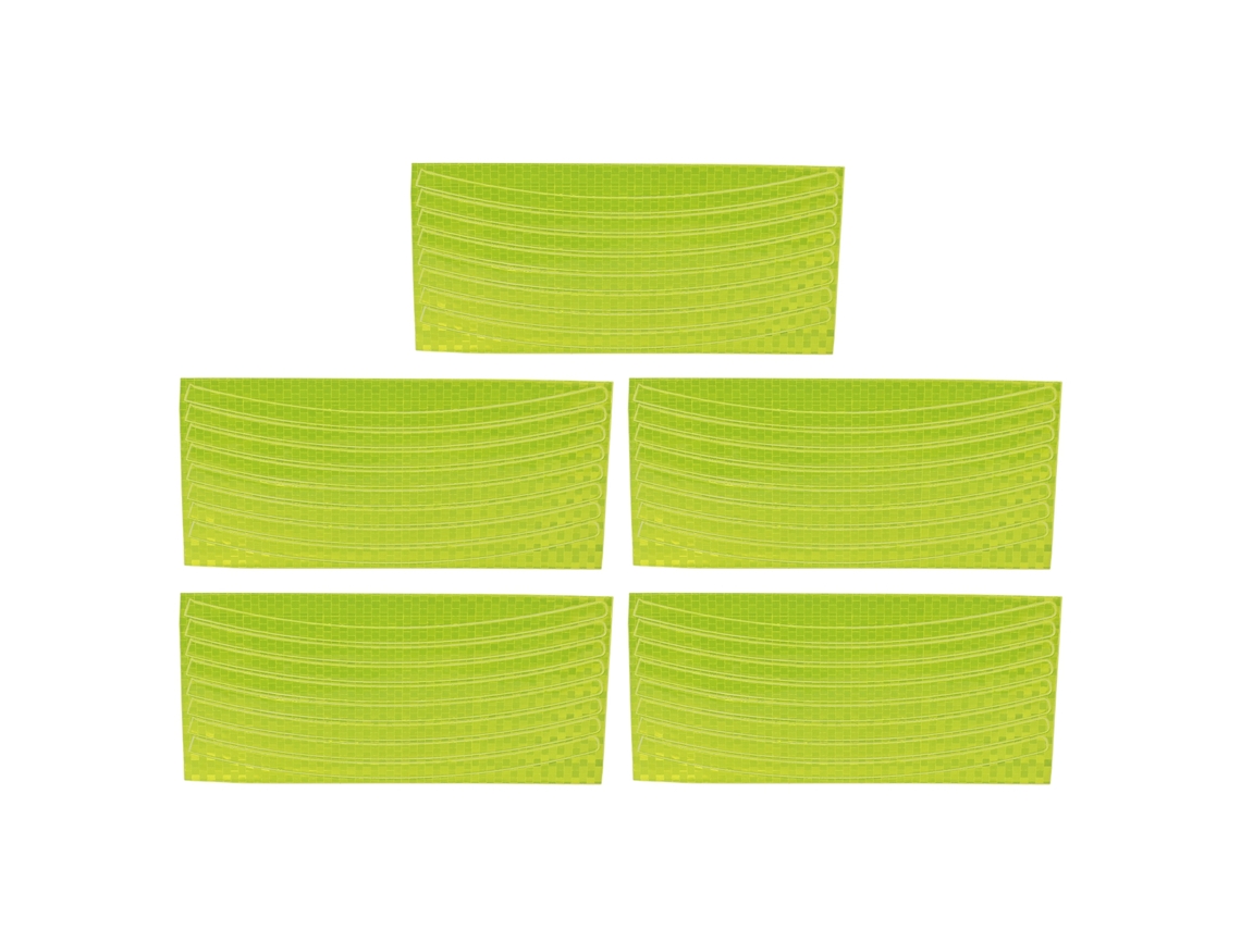 5 Unidades/juego De Pegatinas Reflectantes Para Bicicleta De Montaña Resistentes A Altas Temperaturas, Franjas Amarillas Para Llantas.