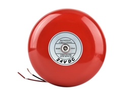 NEVEANCE Sirena de Alarma Redonda de Metal 24V Sirena de Seguridad contra Incendios Roja
