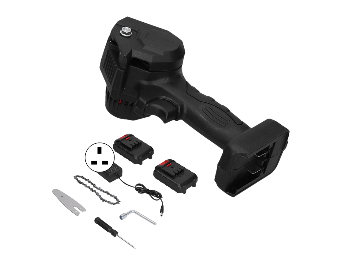 Mini Motosierra De Litio Portátil Y Ligera Para Jardinería Y Aclareo Con Batería Recargable De 7500 Mah.
