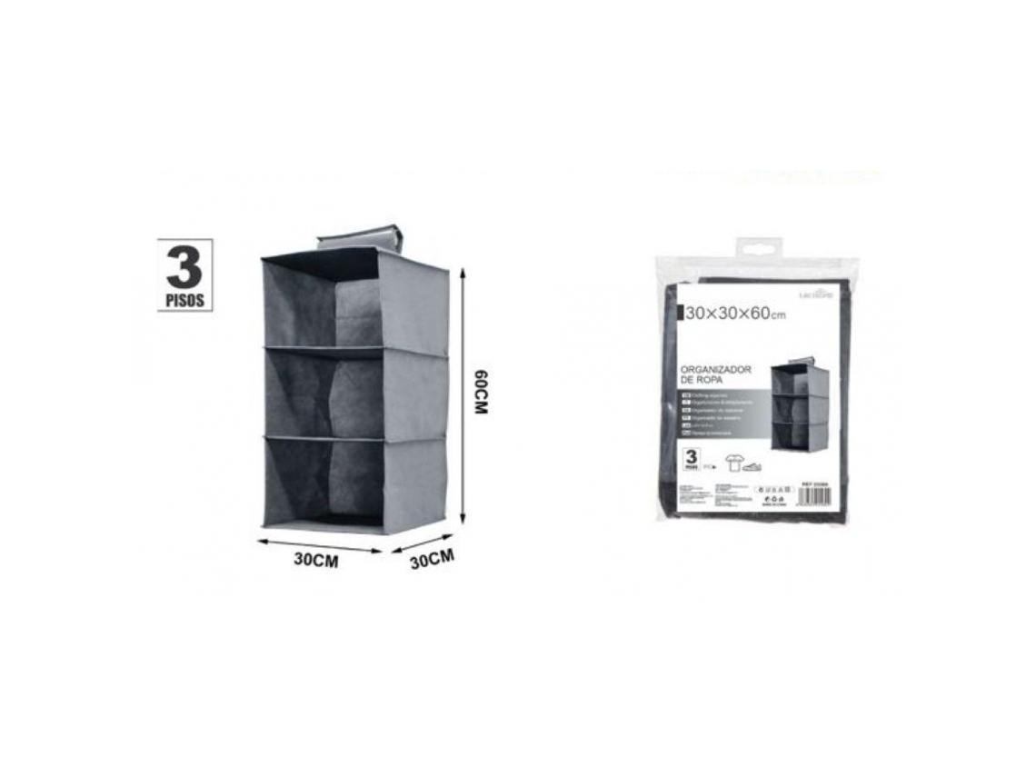 Organizador de armario de 3 niveles para guardar ropa, organizador de armario de tela plegable, cajas de almacenamiento, organización