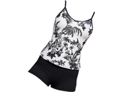 Conjunto De Tankini De 2 Piezas Para Mujer - Tankini Estampado De Cintura Alta Para La Playa Y