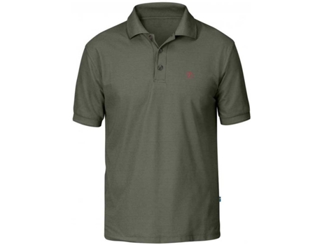 Camiseta de Hombre FJÄLLRÄVEN Crowley Pique Montaña Poliéster Gris (L)