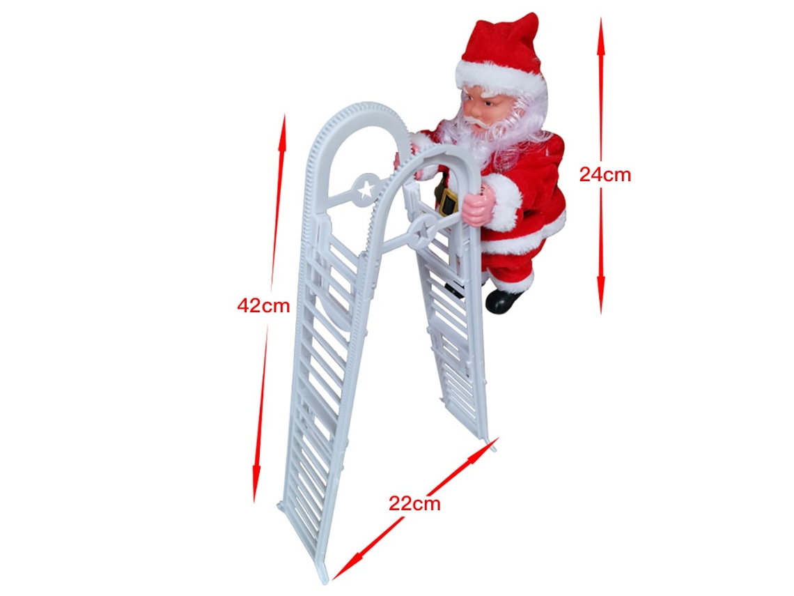 Muñeca Con Escalera Eléctrica Para Decoración Navideña Y Juguete Infantil.