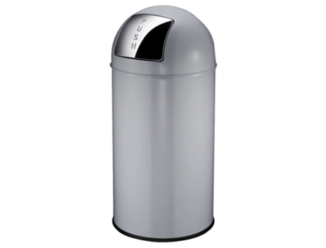 EKO Cubo de basura con tapa de empuje push 40 L gris mate