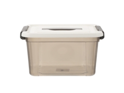 Caja de almacenamiento apilable para el hogar, caja de almacenamiento para artículos pequeños, caja apilable con cerradura y tapa