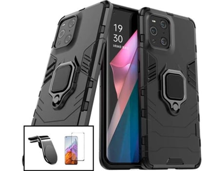 Carcasa, Protector y Soporte para Auto Oppo Find X3 Pro PHONECARE Military Defender Negro