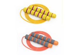 Omni-cuerda De Salto Com Cabo Suave Ajustável Para Crianças Atividades De Exercício E Diversão Amarelo Rosa * Cinza Laranja