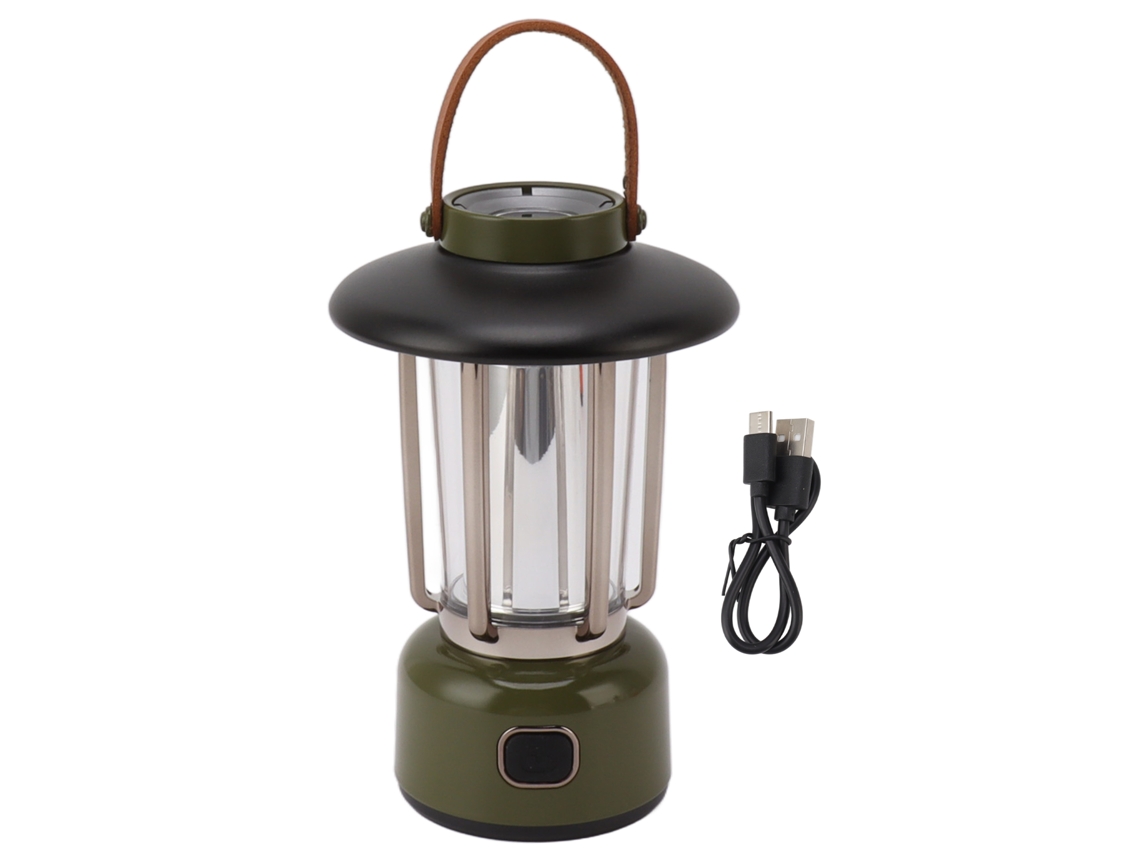Rebe-linterna De Camping Led Portátil Con 3 Modos De Luz Y Opciones De Alimentación Múltiple Para Exteriores, Jardín Y Fogata Verde